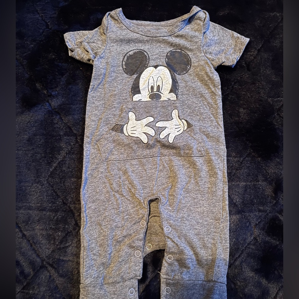 Disney Gray Mickey Mouse Bodysuit